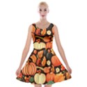 Thanksgiving pattern Velvet Skater Dress View1