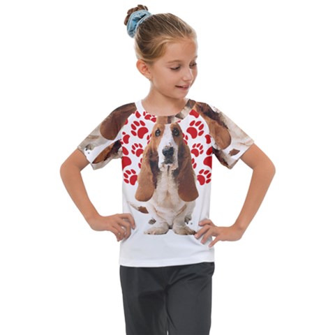 Basset Hound Gift T- Shirt Funny Basset Hound Valentine Heart Paw Basset Hound Dog Lover Valentine C Yoga Reflexion Pose T- Shirtyoga Reflexion Pose T- Shirt Kids  Mesh Piece T-shirt by hizuto