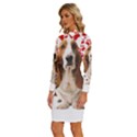 Basset Hound Gift T- Shirt Funny Basset Hound Valentine Heart Paw Basset Hound Dog Lover Valentine C Yoga Reflexion Pose T- Shirtyoga Reflexion Pose T- Shirt Long Sleeve Shirt Collar Bodycon Dress View2