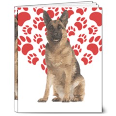 Belgian Malinois Gift T- Shirt Cool Belgian Malinois Valentine Heart Paw Belgian Malinois Dog Lover Yoga Reflexion Pose T- Shirtyoga Reflexion Pose T- Shirt 8  X 10  Softcover Notebook by hizuto