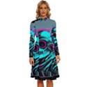 Aesthetic art  Long Sleeve Shirt Collar A-Line Dress View1