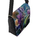 Abstract Blossoms  Flap Closure Messenger Bag (S) View2