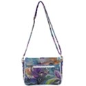 Abstract Blossoms  Shoulder Bag with Back Zipper View3