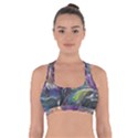 Abstract Blossoms  Cross Back Sports Bra View1