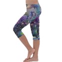 Abstract Blossoms  Kids  Lightweight Velour Capri Leggings  View2