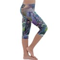 Abstract Blossoms  Kids  Lightweight Velour Capri Leggings  View3