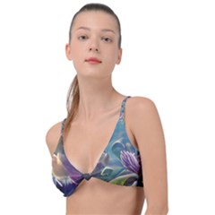 Abstract Blossoms  Knot Up Bikini Top by Internationalstore