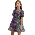 Abstract Blossoms  Kids  Short Sleeve Dolly Dress View2