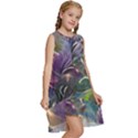 Abstract Blossoms  Kids  Frill Swing Dress View3