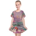 Abstract Flowers  Kids  Smock Dress View1