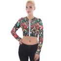 Christmas pattern Long Sleeve Cropped Velvet Jacket View1