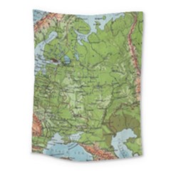 Map Earth World Russia Europe Medium Tapestry by Bangk1t