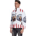 Usa Soccer T- Shirt U S A Patriotic American Flag Soccer Ball Football T- Shirt (1) Men s Puffer Bubble Jacket Coat View2