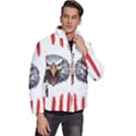 Usa Soccer T- Shirt U S A Patriotic American Flag Soccer Ball Football T- Shirt (1) Men s Puffer Bubble Jacket Coat View3