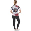 Usa Soccer T- Shirt U S A Patriotic American Flag Soccer Ball Football T- Shirt (1) Women s Sport Raglan T-Shirt View2