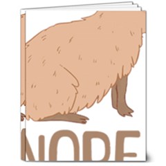 Capybara Art T- Shirt Cute Sad Capybara - Nope T- Shirt Yoga Reflexion Pose T- Shirtyoga Reflexion Pose T- Shirt 8  X 10  Softcover Notebook by hizuto