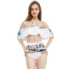 Venice T- Shirt Venice Voyage Art Digital Painting Watercolor Discovery T- Shirt (5) Halter Flowy Bikini Set  by ZUXUMI