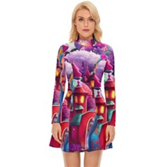 Fantasy Arts  Long Sleeve Velour Longline Dress by Internationalstore