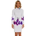 Arts Long Sleeve Shirt Collar Bodycon Dress View1