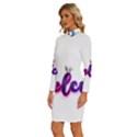 Arts Long Sleeve Shirt Collar Bodycon Dress View2