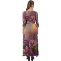 Floral Blossoms  Button Up Boho Maxi Dress View2