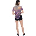 Floral Blossoms  Asymmetrical Short Sleeve Sports T-Shirt View4