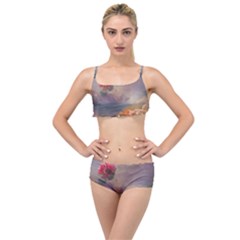 Floral Blossoms  Layered Top Bikini Set by Internationalstore