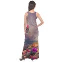 Floral Blossoms  Sleeveless Velour Maxi Dress View2