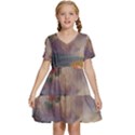 Floral Blossoms  Kids  Short Sleeve Tiered Mini Dress View1