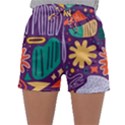 Colorful Shapes On A Purple Background Sleepwear Shorts View1