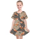 Fox Pattern Kids  Smock Dress View1