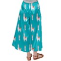 Lama Alpaca Animal Pattern Design Women s Satin Palazzo Pants View2