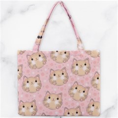 Cat Pattern Pink Cartoon Mini Tote Bag by Pakjumat