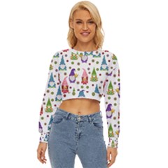 Gnomes Seamless Fantasy Pattern Lightweight Long Sleeve Sweatshirt by Pakjumat