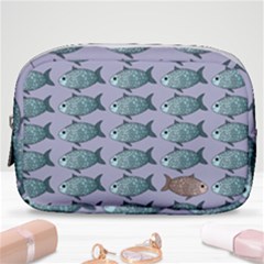 Fishes Pattern Background Theme Make Up Pouch (small) by Pakjumat