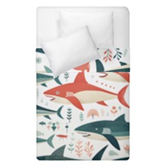 Fish Shark Animal Pattern Duvet Cover Double Side (single Size) by Pakjumat