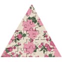 Floral Vintage Flowers Wooden Puzzle Triangle View1