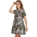 Climbing Plant At Outdoor Wall Kids  Bow Tie Puff Sleeve Dress View3