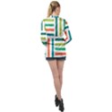 Striped Colorful Pattern Graphic Long Sleeve Satin Shirt View2