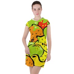 Fruit Food Wallpaper Drawstring Hooded Dress by Dutashop