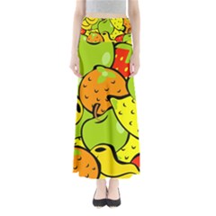 Fruit Food Wallpaper Full Length Maxi Skirt by Dutashop