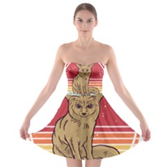 Fennec Fox T- Shirt Fennec Fox Is My Spirit Animal T- Shirt Strapless Bra Top Dress by ZUXUMI