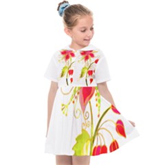 Flowers Art T- Shirtflower T- Shirt Kids  Sailor Dress by ZUXUMI