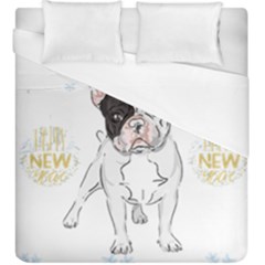 French Bulldog Christmas T- Shirt Happy New Year Frenchie Bulldog T- Shirt Duvet Cover (king Size) by ZUXUMI