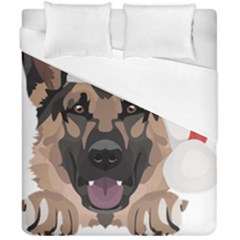 German Shepherd T- Shirt German Shepherd Merry Christmas T- Shirt (6) Duvet Cover Double Side (california King Size) by ZUXUMI