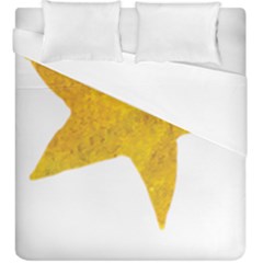 Gold Star T- Shirt Watercolor Gold Star T- Shirt Duvet Cover Double Side (king Size) by ZUXUMI