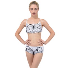 Butterfly T- Shirt Moon Butterfly T- Shirt Layered Top Bikini Set by JamesGoode