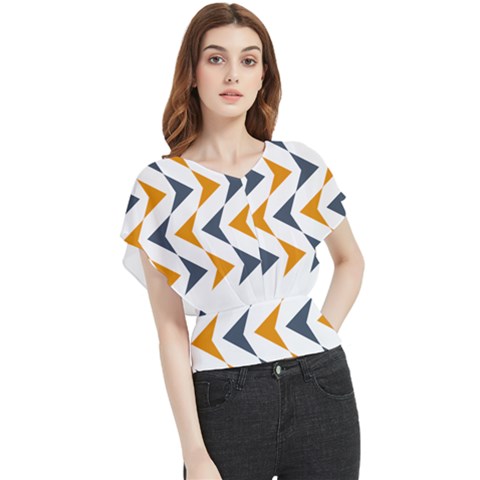 Abstract Arrow Pattern T- Shirt Abstract Arrow Pattern T- Shirt Butterfly Chiffon Blouse by EnriqueJohnson