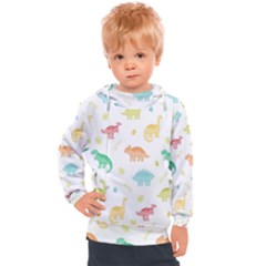 Animals Dinosaurs T-rex Pattern Kids  Hooded Pullover by Pakjumat