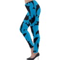 Dolphin Silhouette Pattern Lightweight Velour Leggings View3